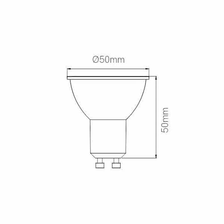 Bombilla LED, 6W GU10, 60° Dimable, Neutro 4000K, 220V
