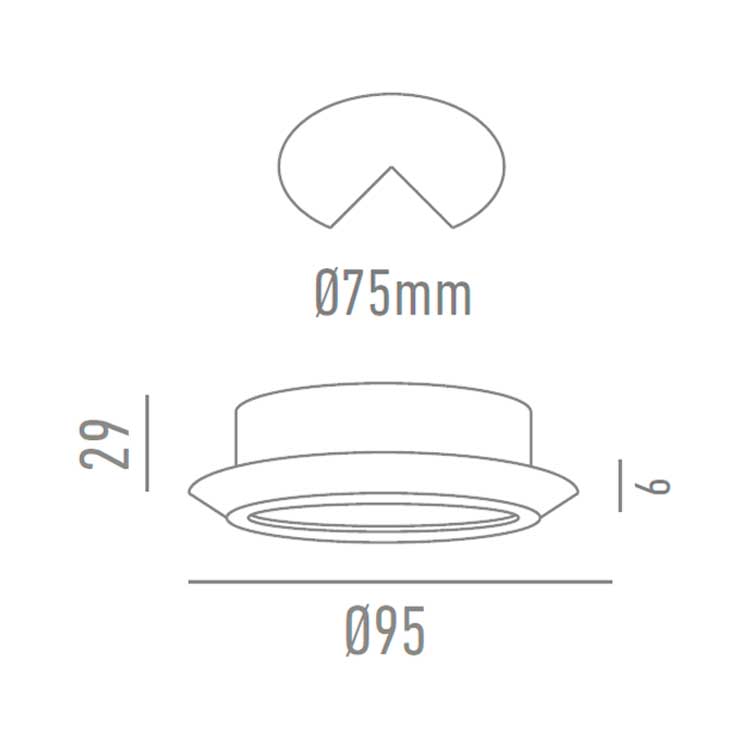 Mini Downlight 7W redondo negro mate 3000K