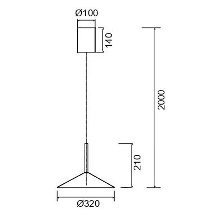 Colgante Café Calice 9W 3000K