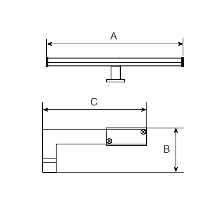 Aplique de baño 12W 4000K IP44