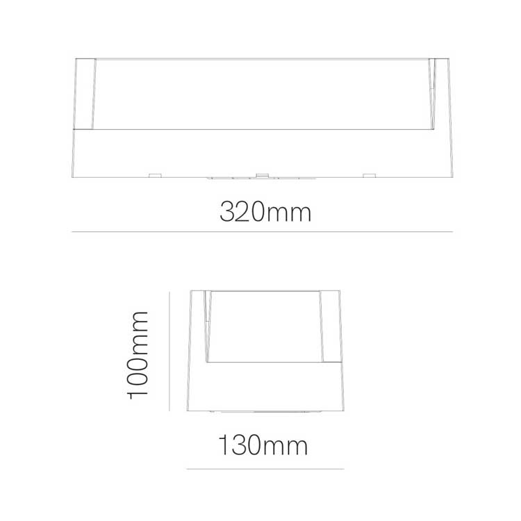 Aplique exterior 24W CCT Blis IP65 Rectangular Blanco