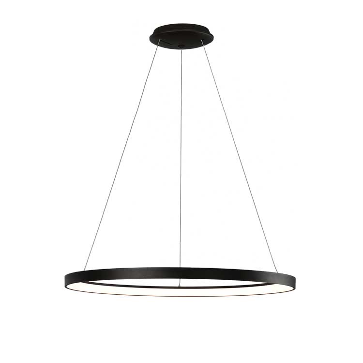 Colgante GRACE LED de 58cm 50W negro texturado