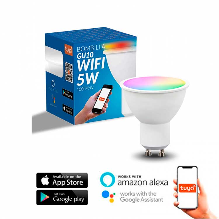 Bombilla GU10 RGB+CCT 5W SmartHome