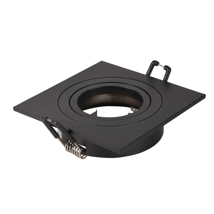 Aro móvil cuadrado negro mate 92x92mm