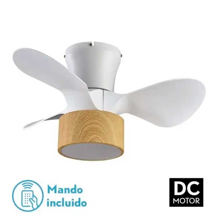 Ventilador de techo DC 24W Kos Blanco y Haya
