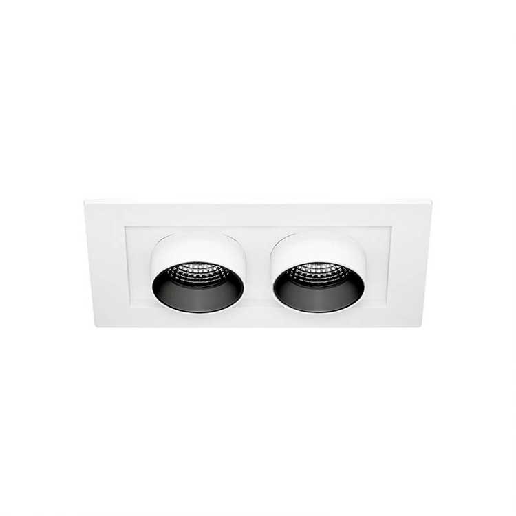 Foco doble 12W Mini-Oxo-Square CCT semiempotrable
