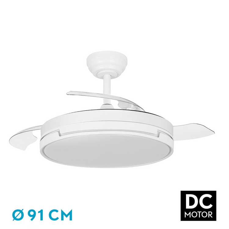 Ventilador de techo DC 48W Papiro Blanco
