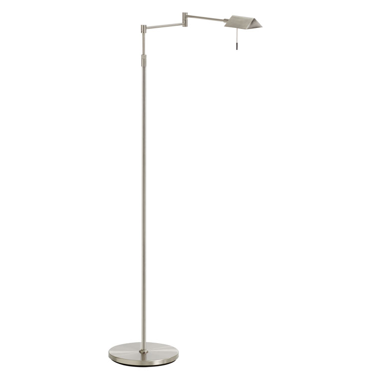 Lámpara de pie lector Lite, níquel mate 10W dimable