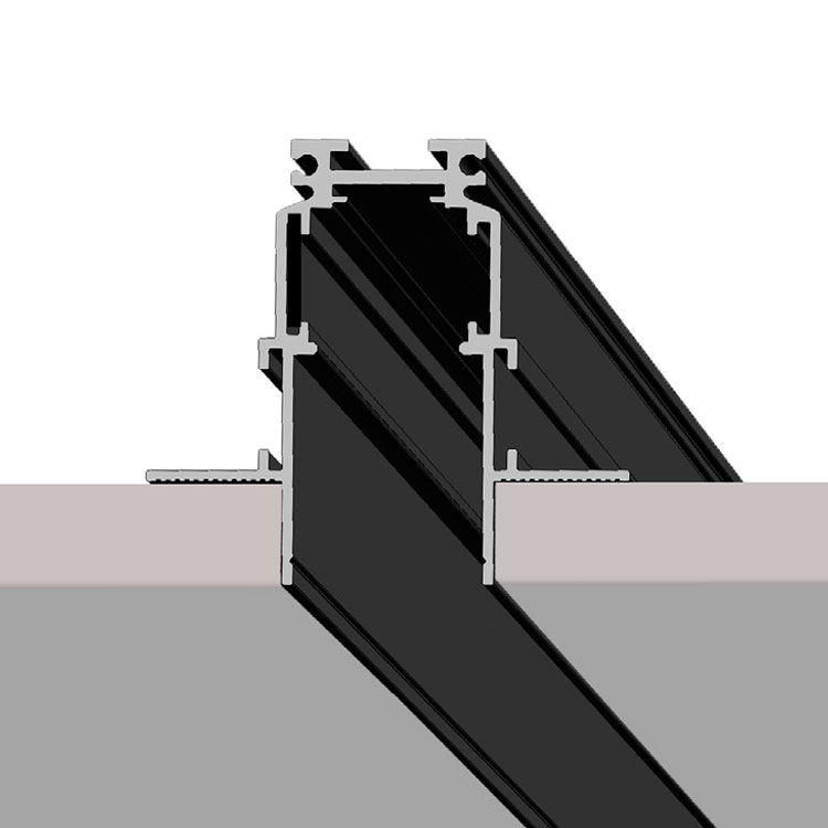 Carril empotrar 1m negro MAGNETO