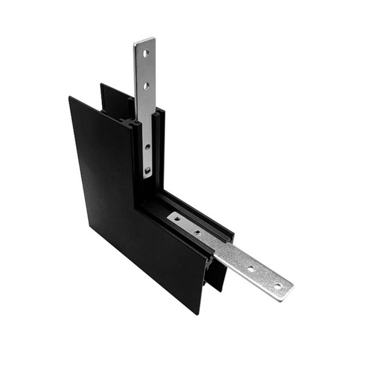 Conexión Superficie en L para pared Externa negro MAGNETO