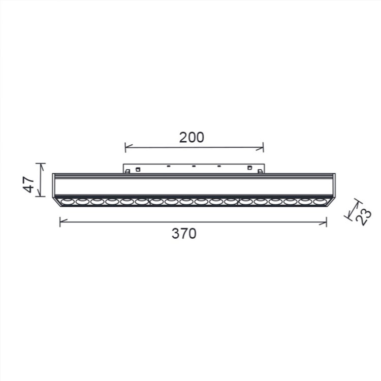 Módulo lineal COB difusor de 18W negro 3000K MAGNETO