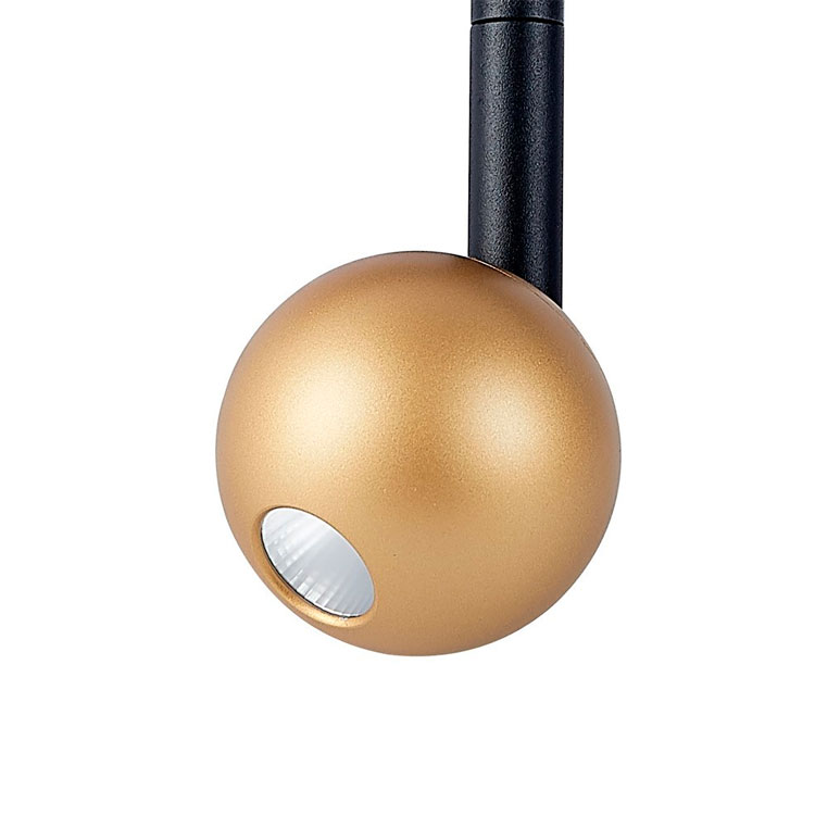 Foco Bola 7W Negro y Oro 3000K MAGNETO