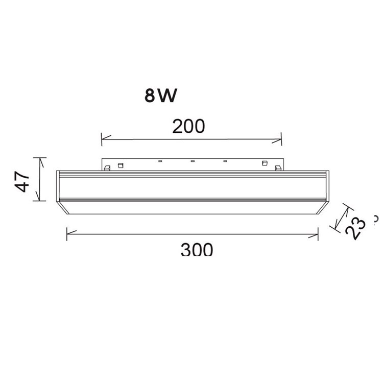 Módulo lineal difusor 8W negro 4000K MAGNETO
