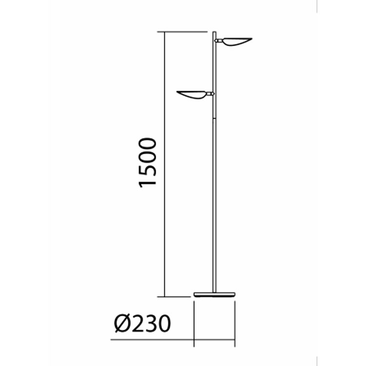Lámpara de pie Senda Blanco Mate 2X7W 3000K