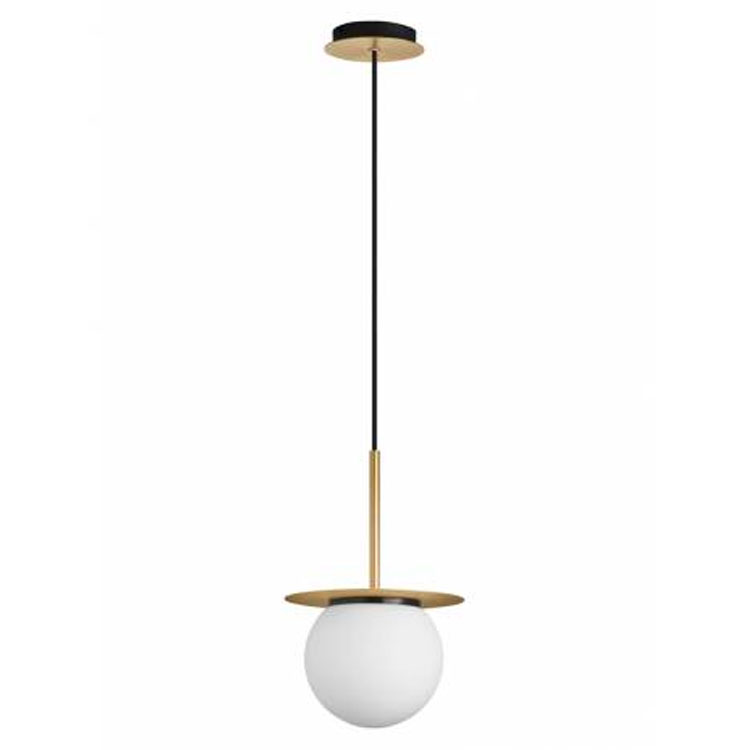Colgante Floc cristal opal y latón 22cm para 1 E27 (no incluida)