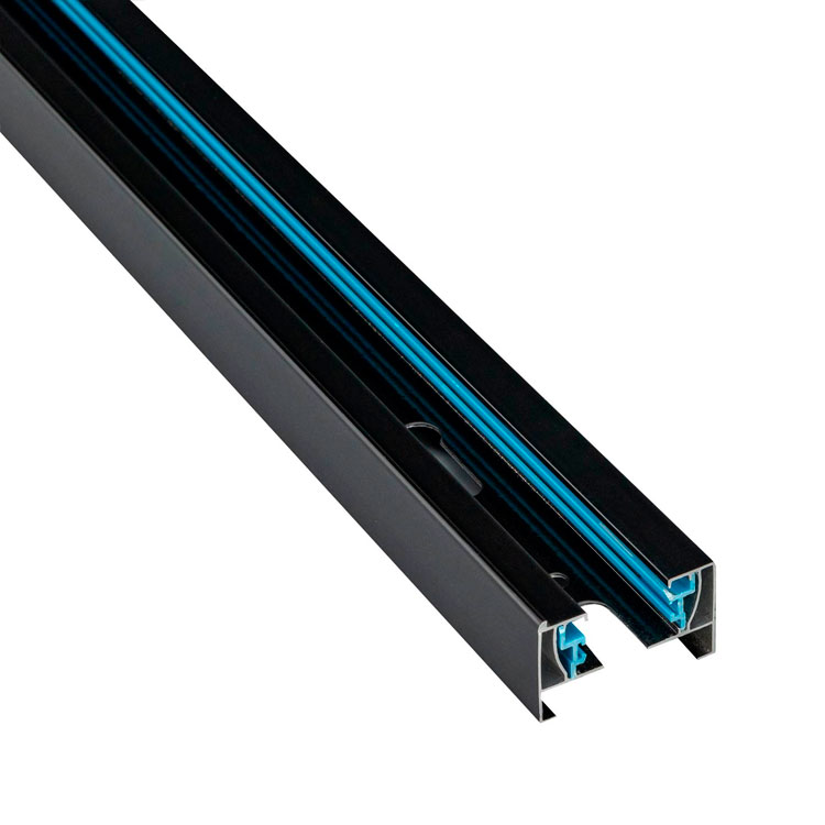 Carril Monofásico Negro x2m