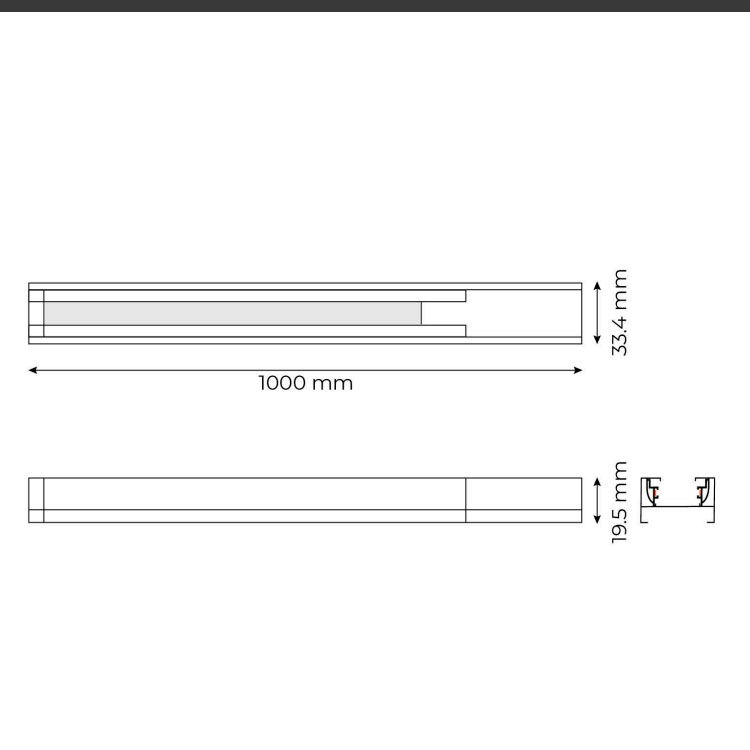Carril Monofásico Blanco x2m