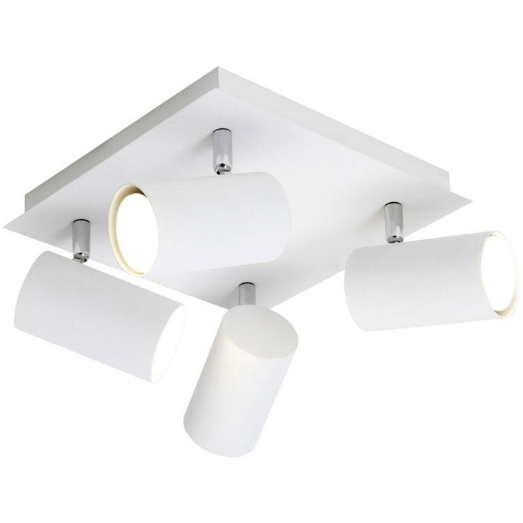 Plafón 4 focos Marley Blanco para 4 GU10 (no incluidas)