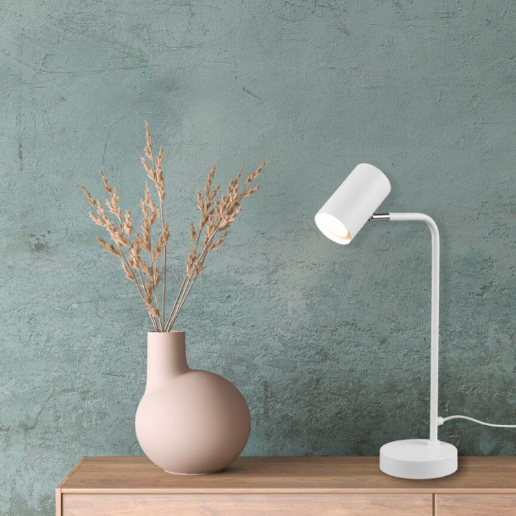 Lámpara de mesa color blanco Marley para GU10 Sin bombilla