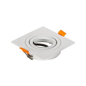 Spot Cuadrado Blanco Ajustable sin soporte para lámpara GU10 91x91mm