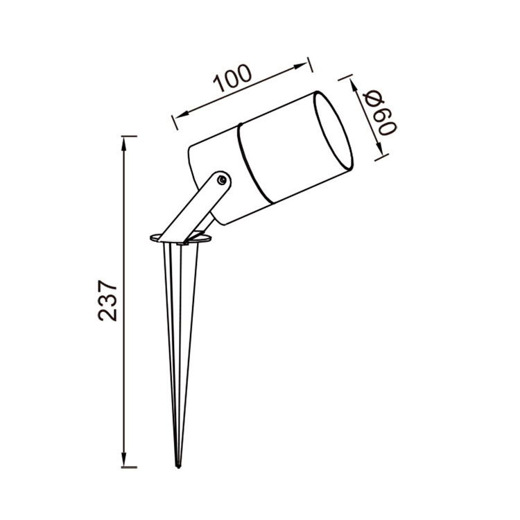 Pincho de jardín estanco IP65 para GU10