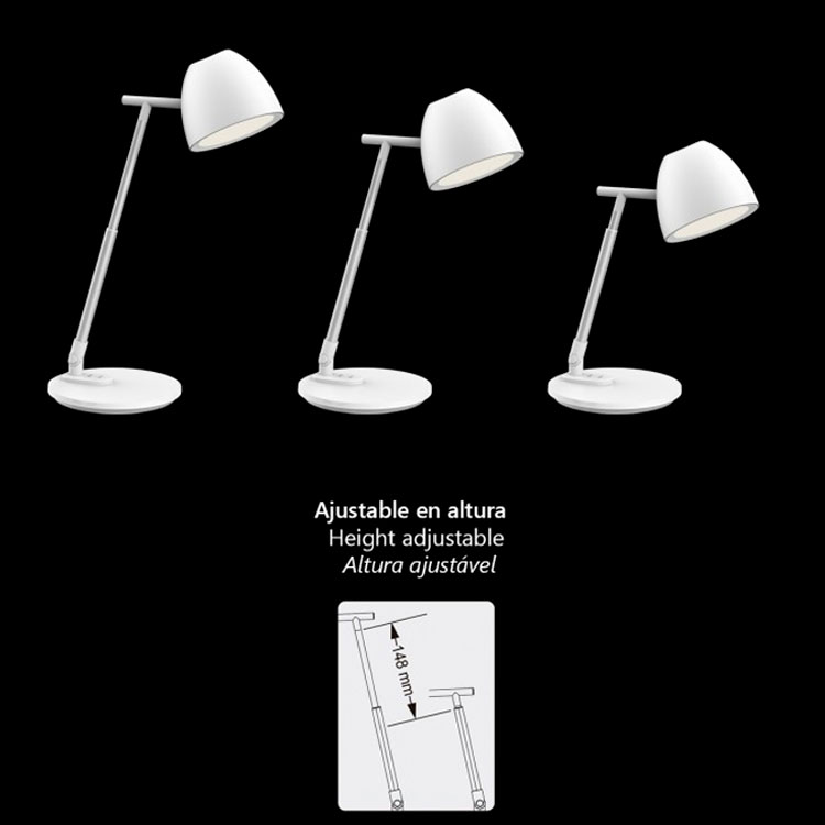 Flexo 8W LED Sobremesa blanco 3000/6300K 580lm Foster