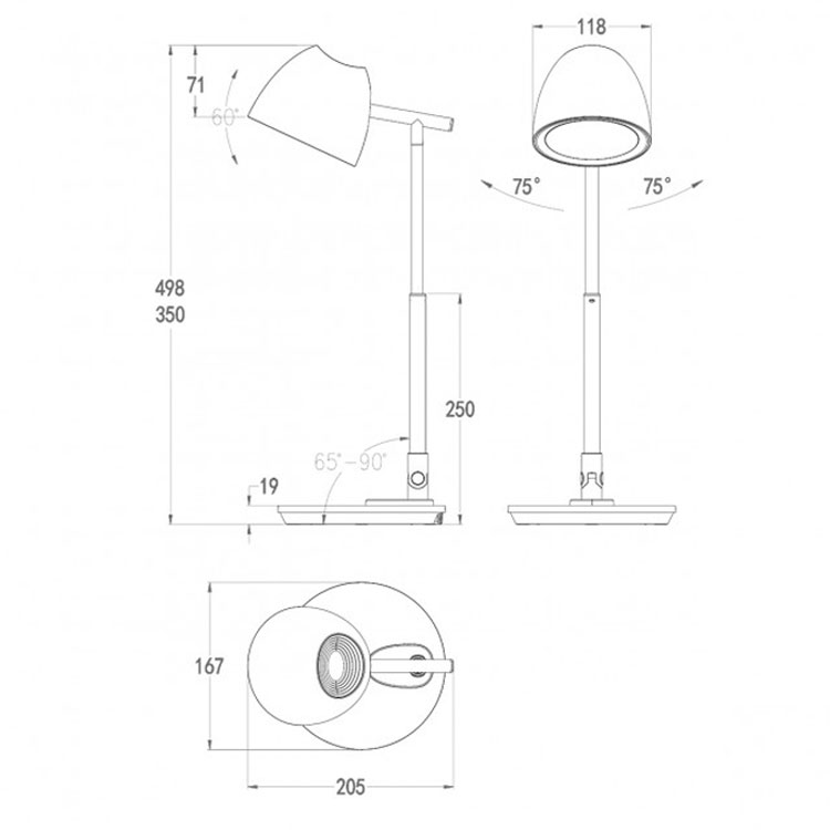 Flexo 8W LED Sobremesa blanco 3000/6300K 580lm Foster