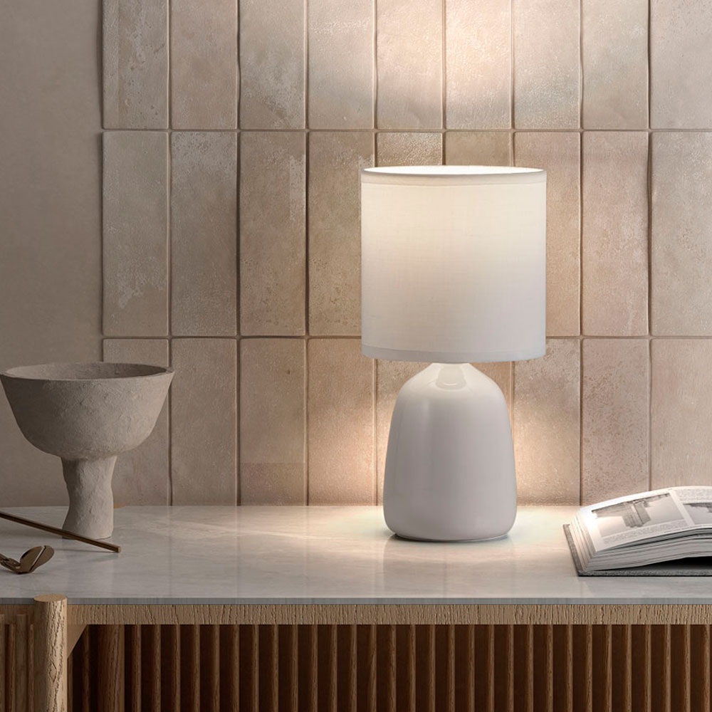 Lámpara de mesa blanca para 1 E14 (no incluida) Bisbal
