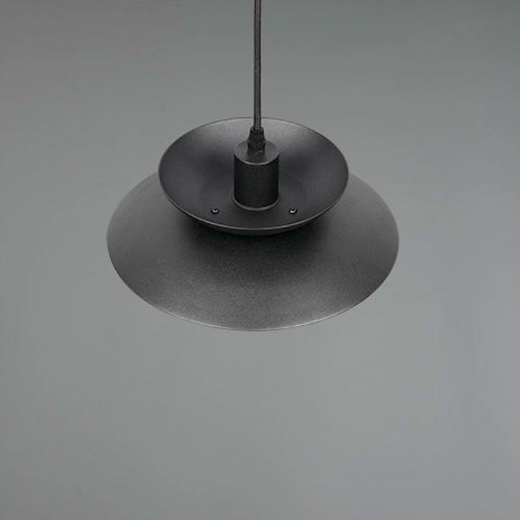 Colgante metal negro pequeño para una bombilla E14 Amarila