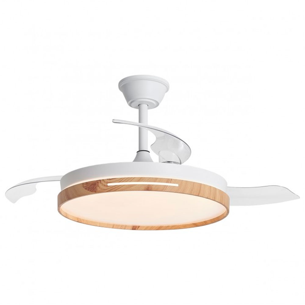 Ventilador de techo 50cm 68W CCT con aspas Desplegables Togo Madera