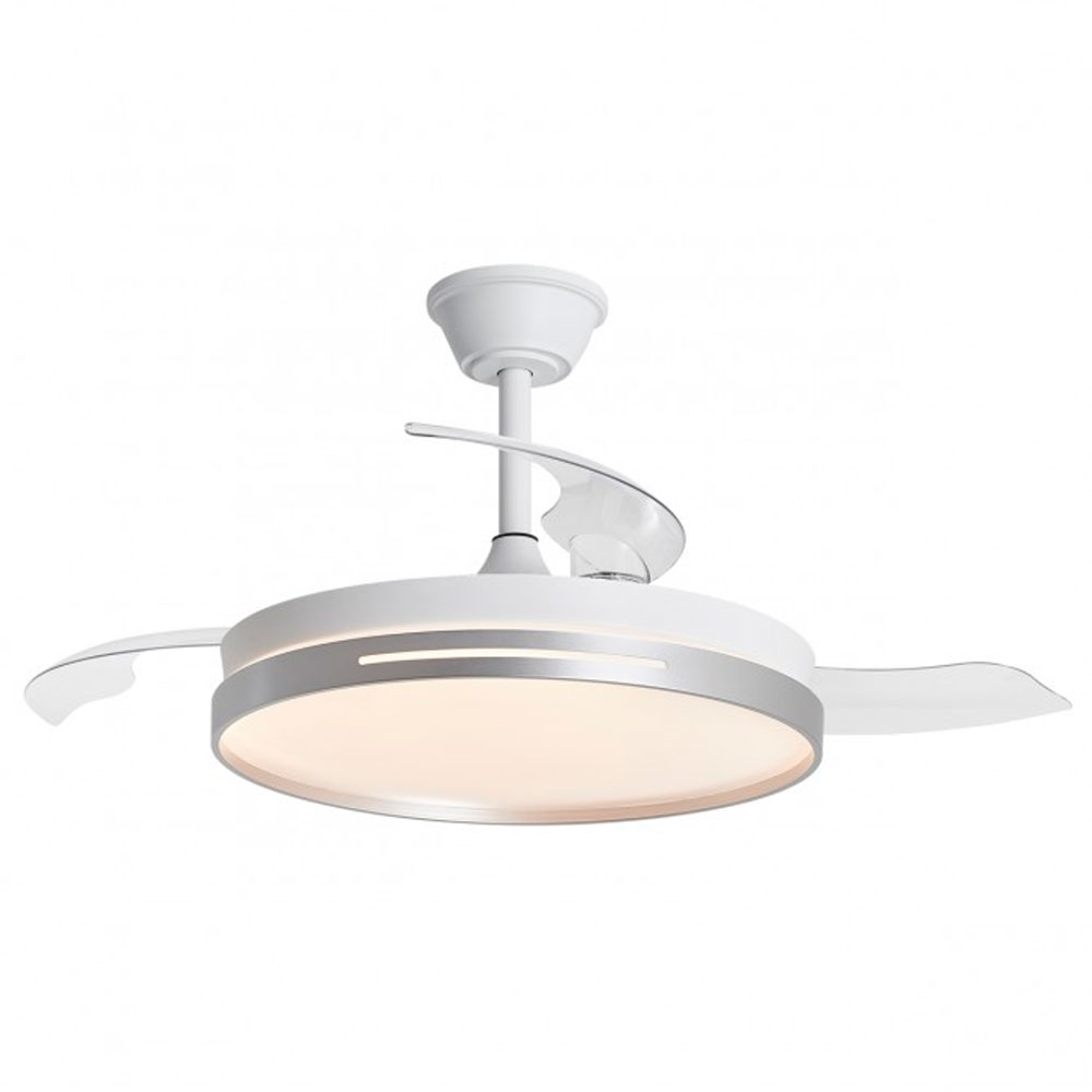 Ventilador de techo 50cm 68W CCT con aspas Desplegables Togo plata
