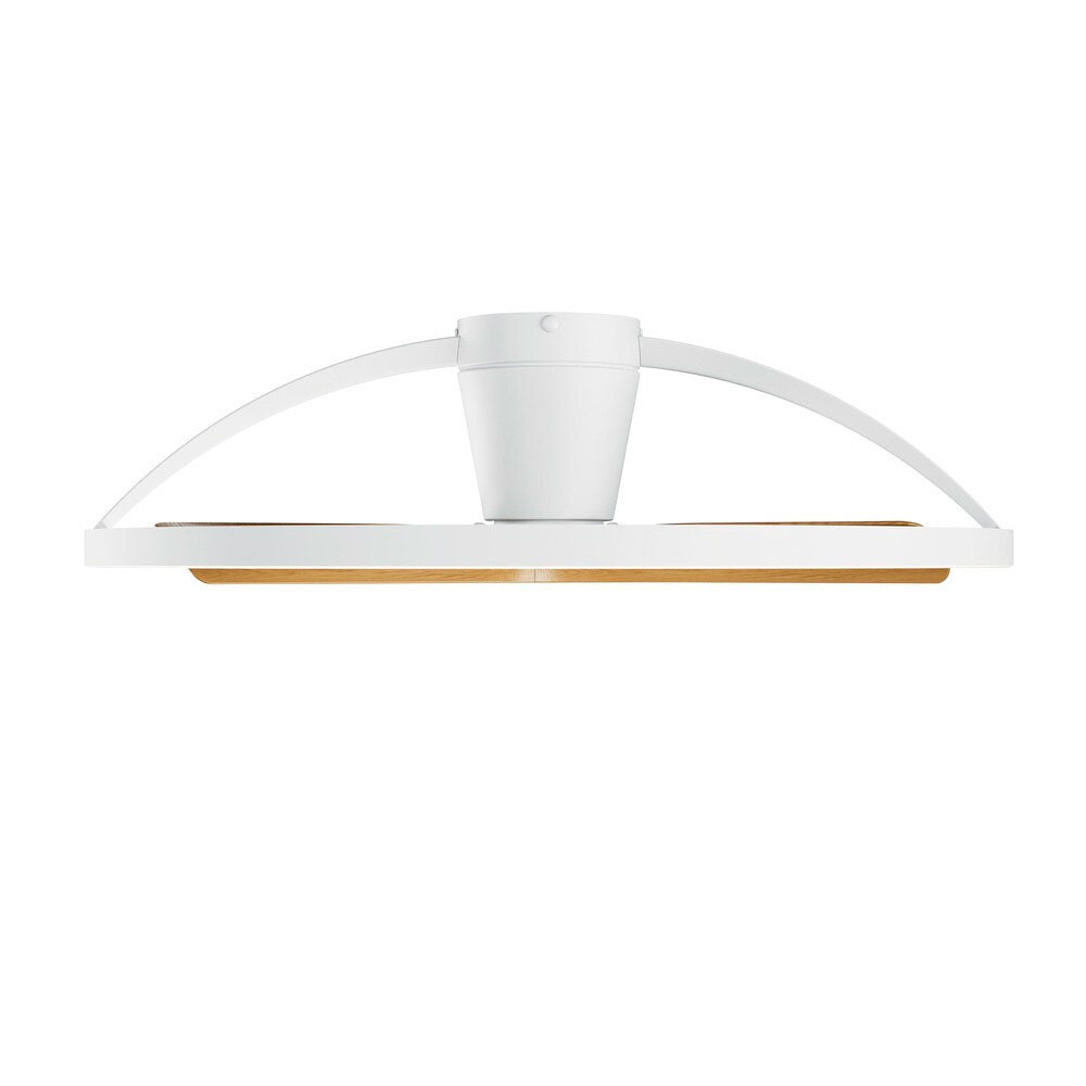 Ventilador Plafón blanco y madera Nep