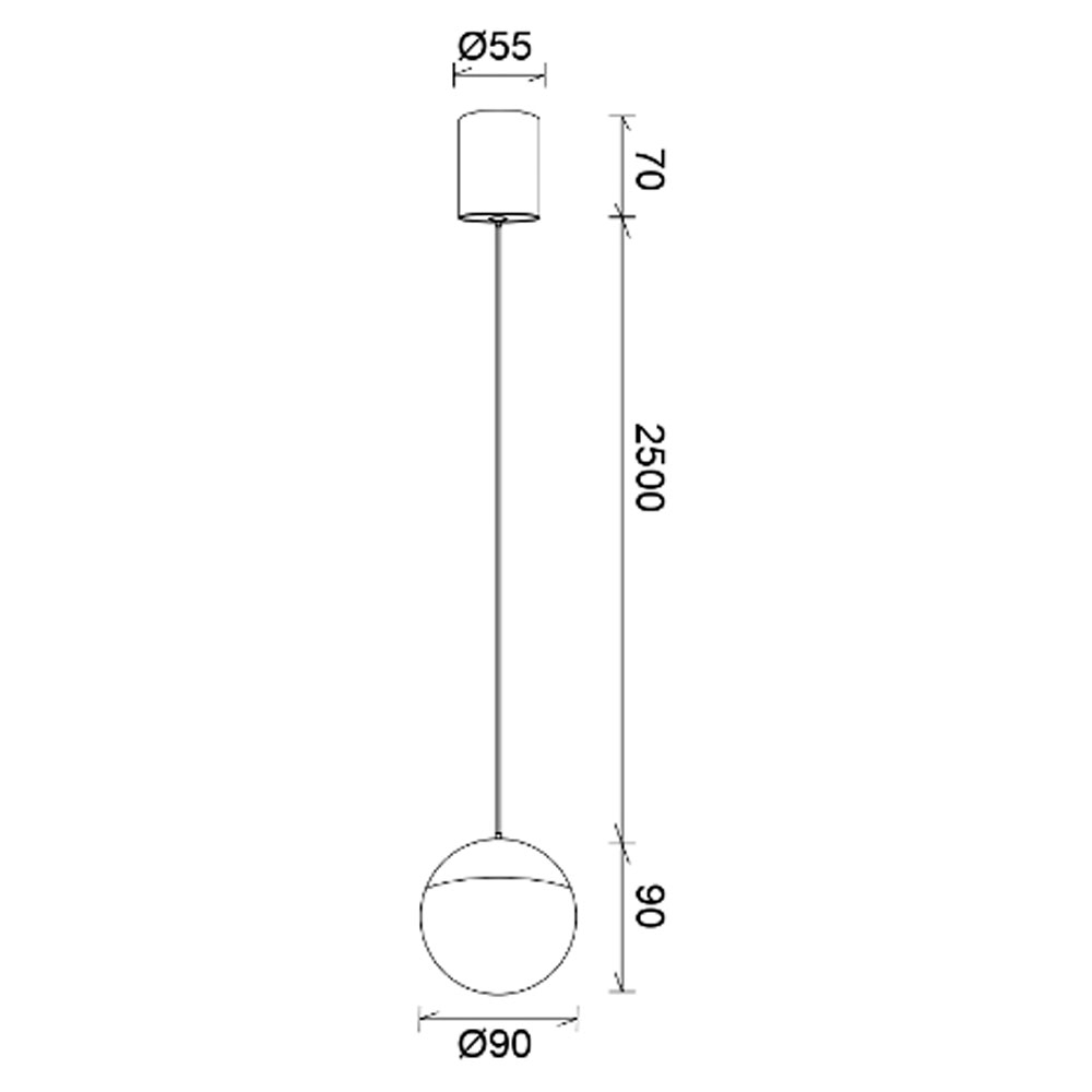 Colgante esfera 10W Blanco Kil