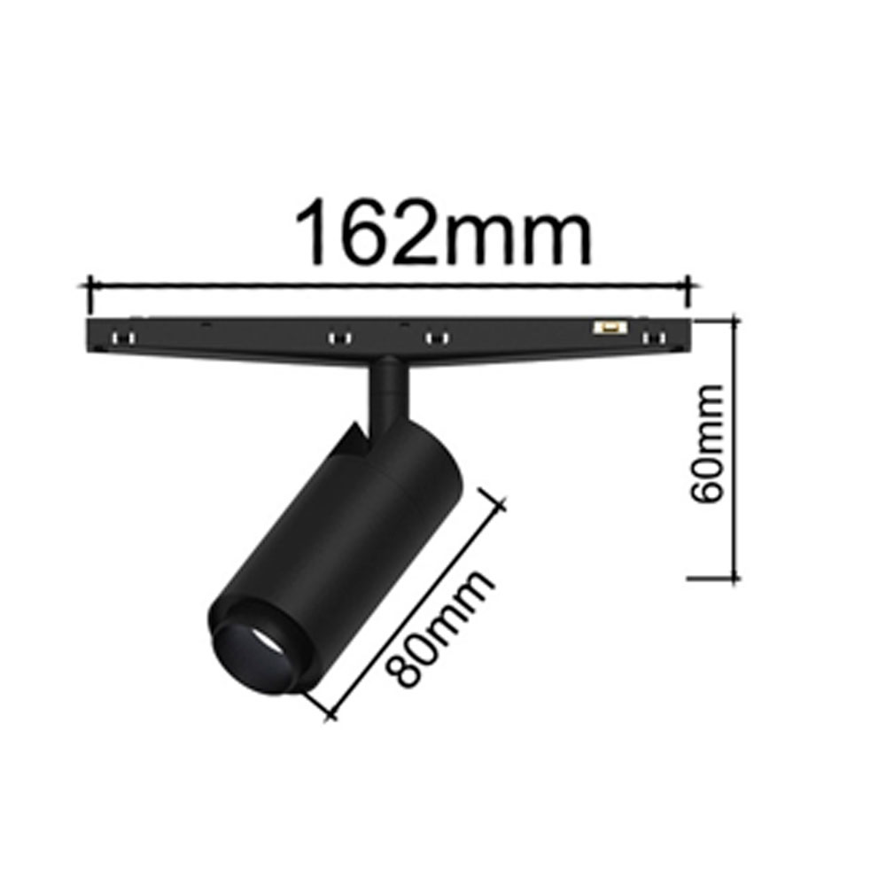 Foco LED zoom 7W mini Negro MAG