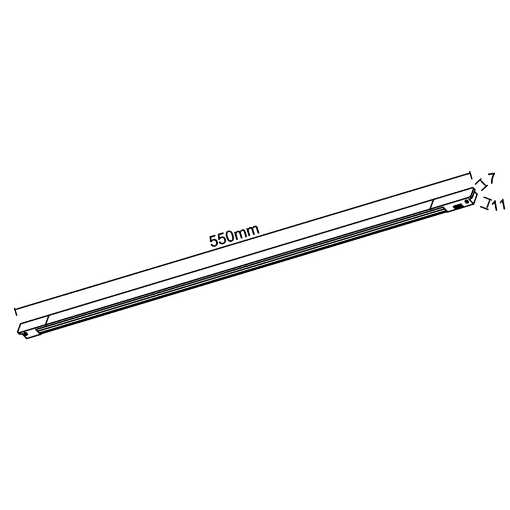 Lineal LED 12W 110ºmini Negro MAG