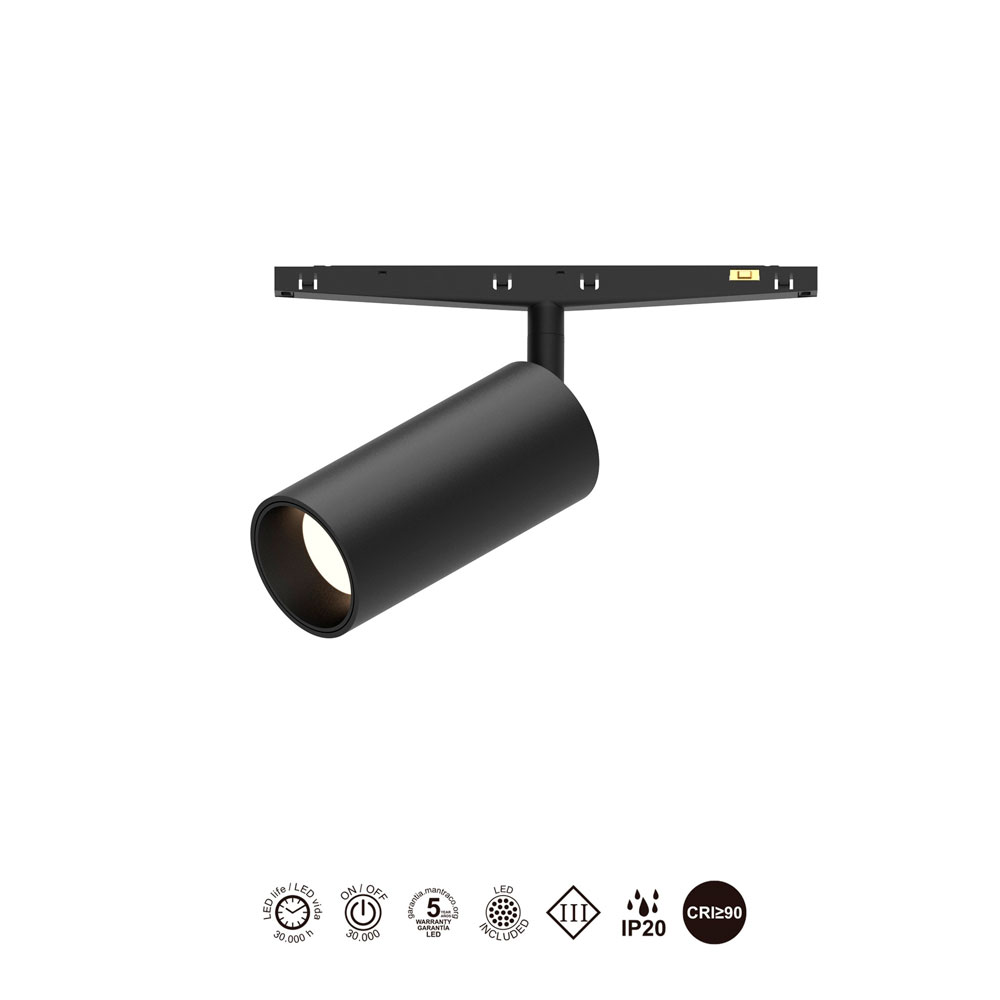 Foco LED 10W 38º mini Negro MAG
