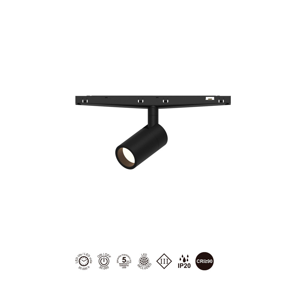 Foco LED 5W 38º mini Negro MAG