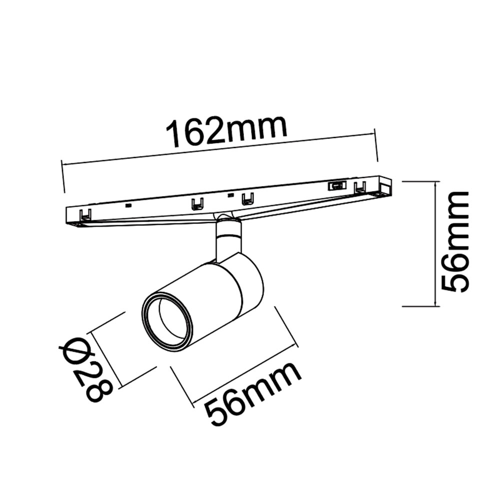 Foco LED 5W 38º mini Negro MAG