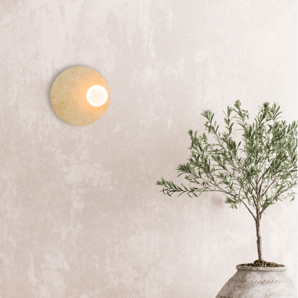 Aplique de pared 1xG9 LED 5W Piedra Natural y Cristal Opal