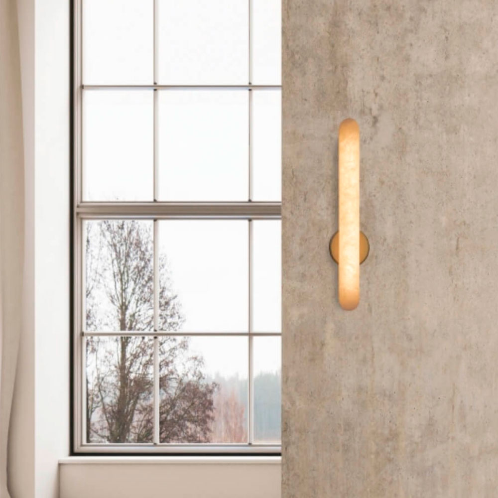 Aplique de pared LED 15W 3000K de abalastro y latón