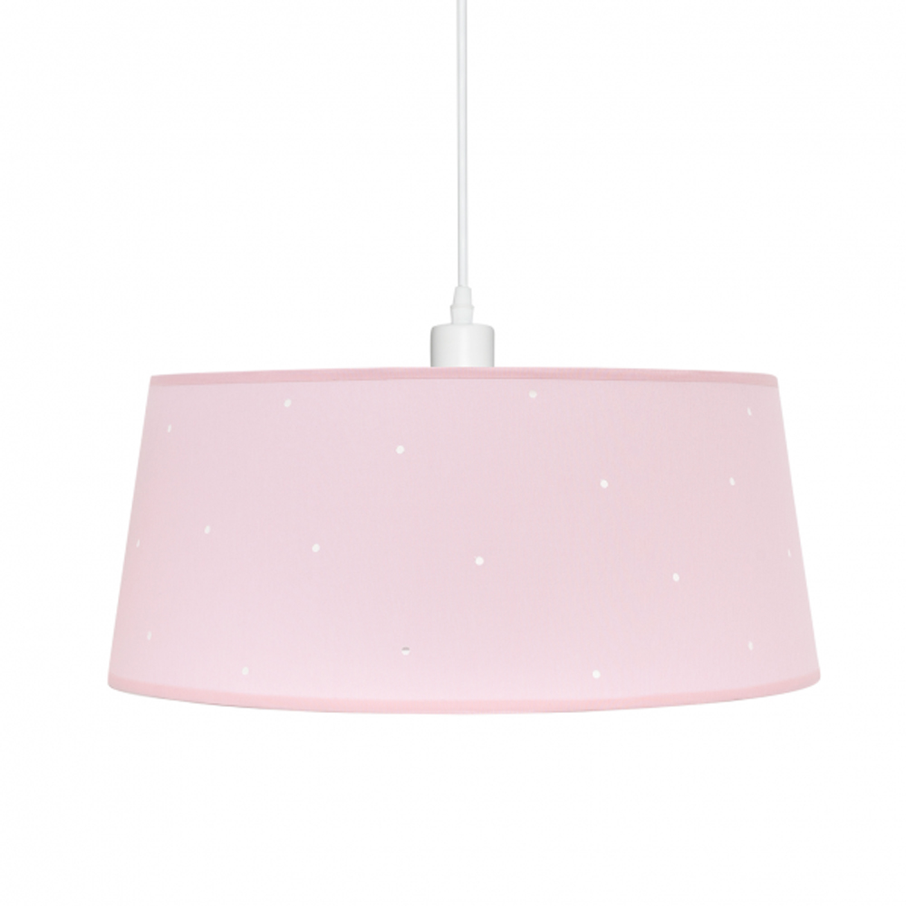 Colgante textil rosa para E27