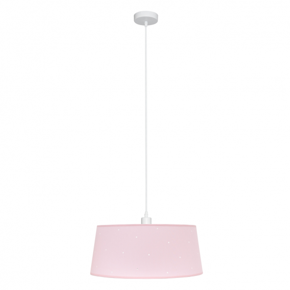 Colgante textil rosa para E27