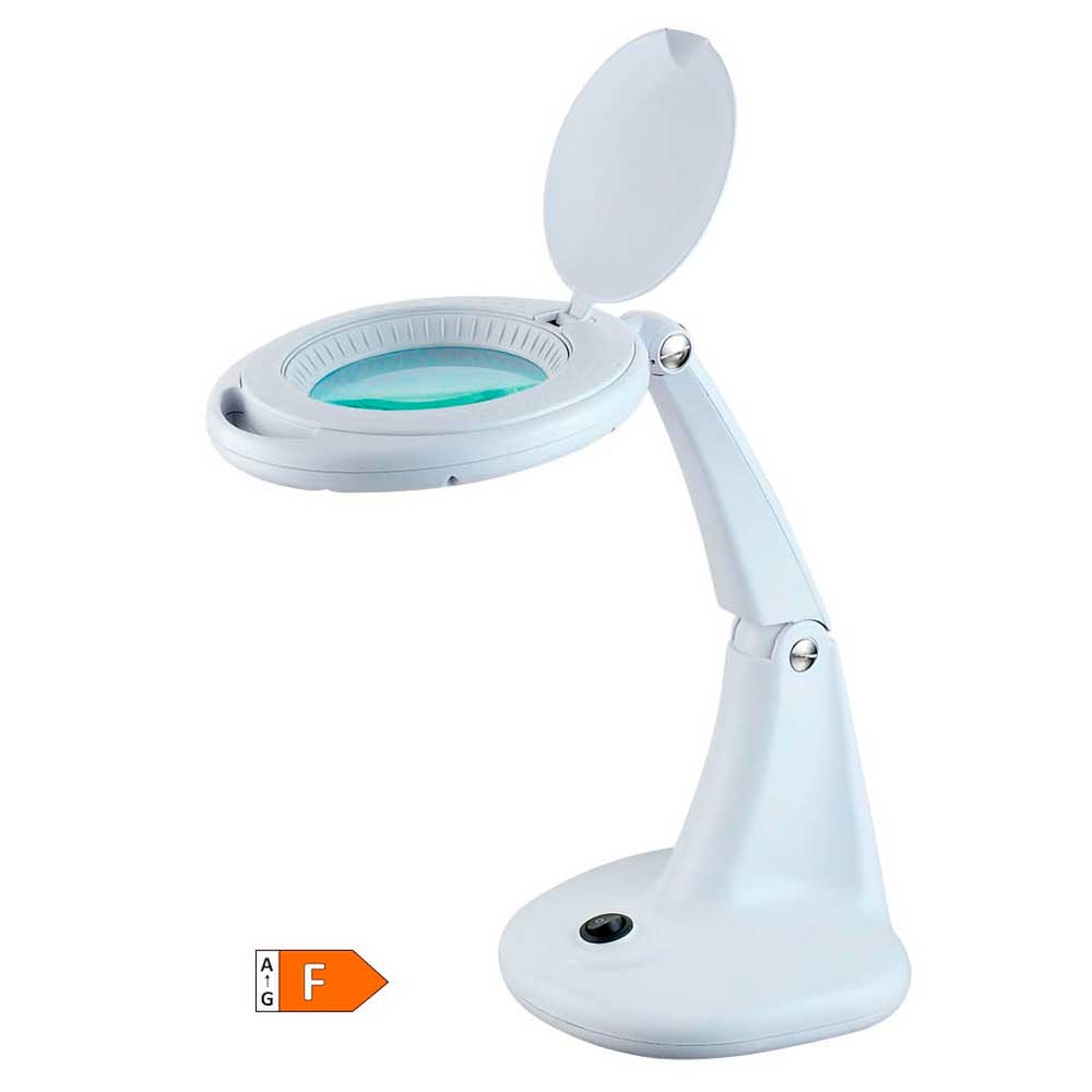 Lámpara mesa con lupa 6W 6500K Blanca