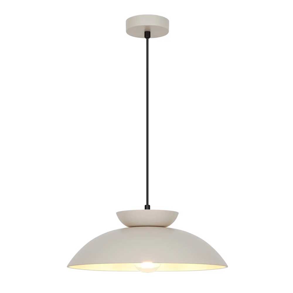 Lámpara Colgante metal blanco beige para E27 
