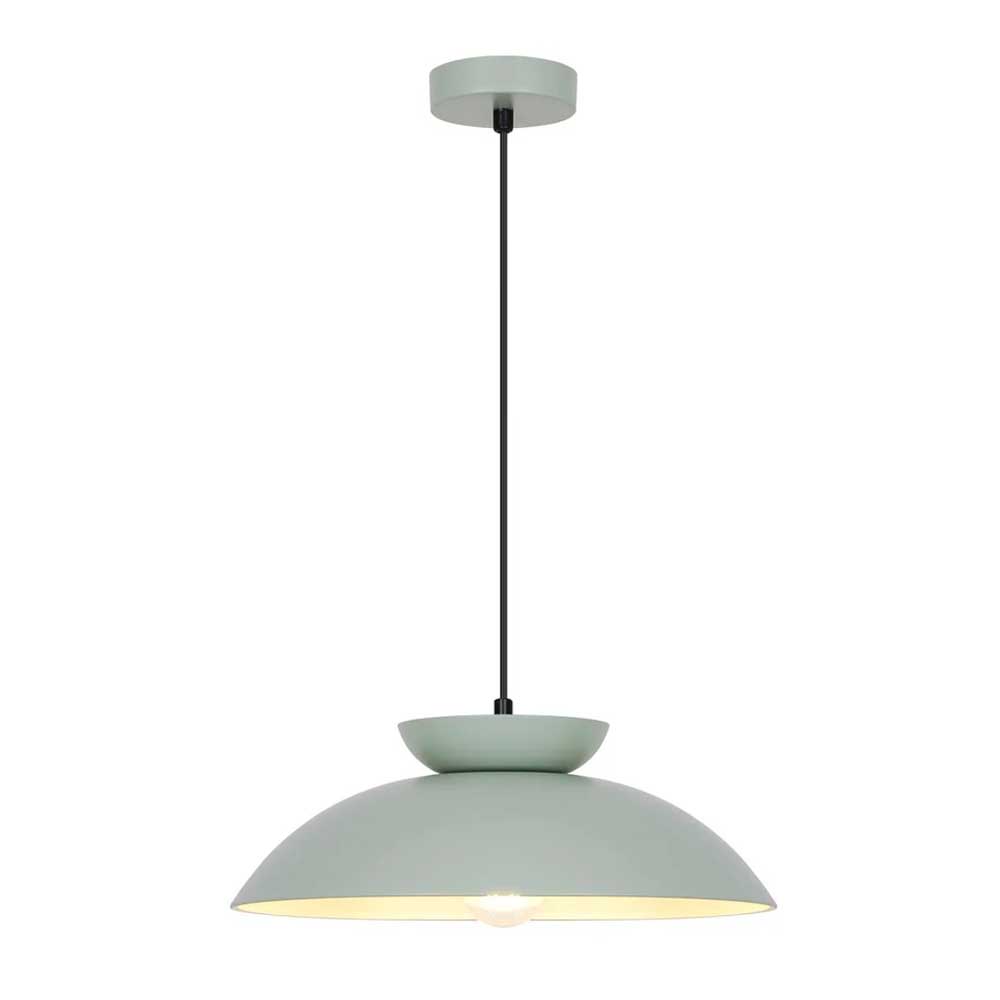 Lámpara Colgante metal verde para E27 