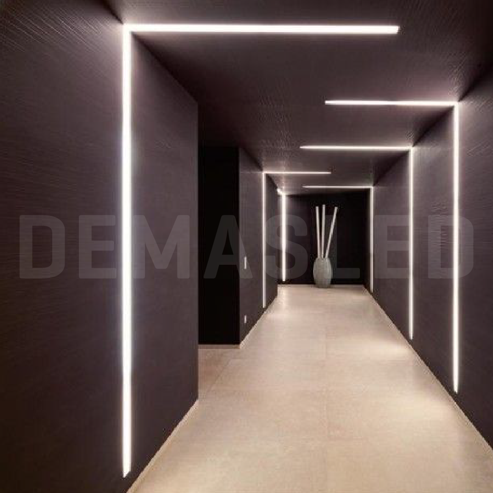 Perfil de Aluminio Double 35x35mm Anodizado, Cover Opal Blanco x2m