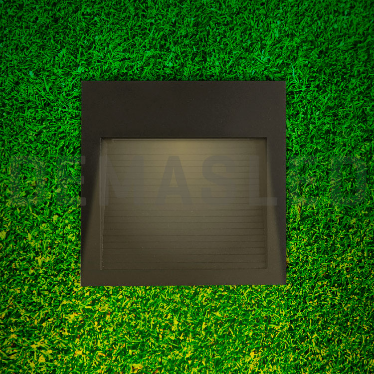 Aplique LED Exterior de Pared Cuadrado 6W IP65 Negro 12x12cm 220V Blanco Neutro