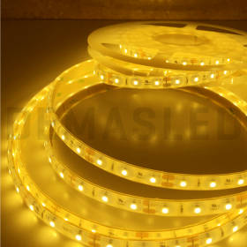 Tira LED SMD3528 IP68, 12V 4.5W/m, Amarillo 100lm/m, 60LEDs/m, 5m
