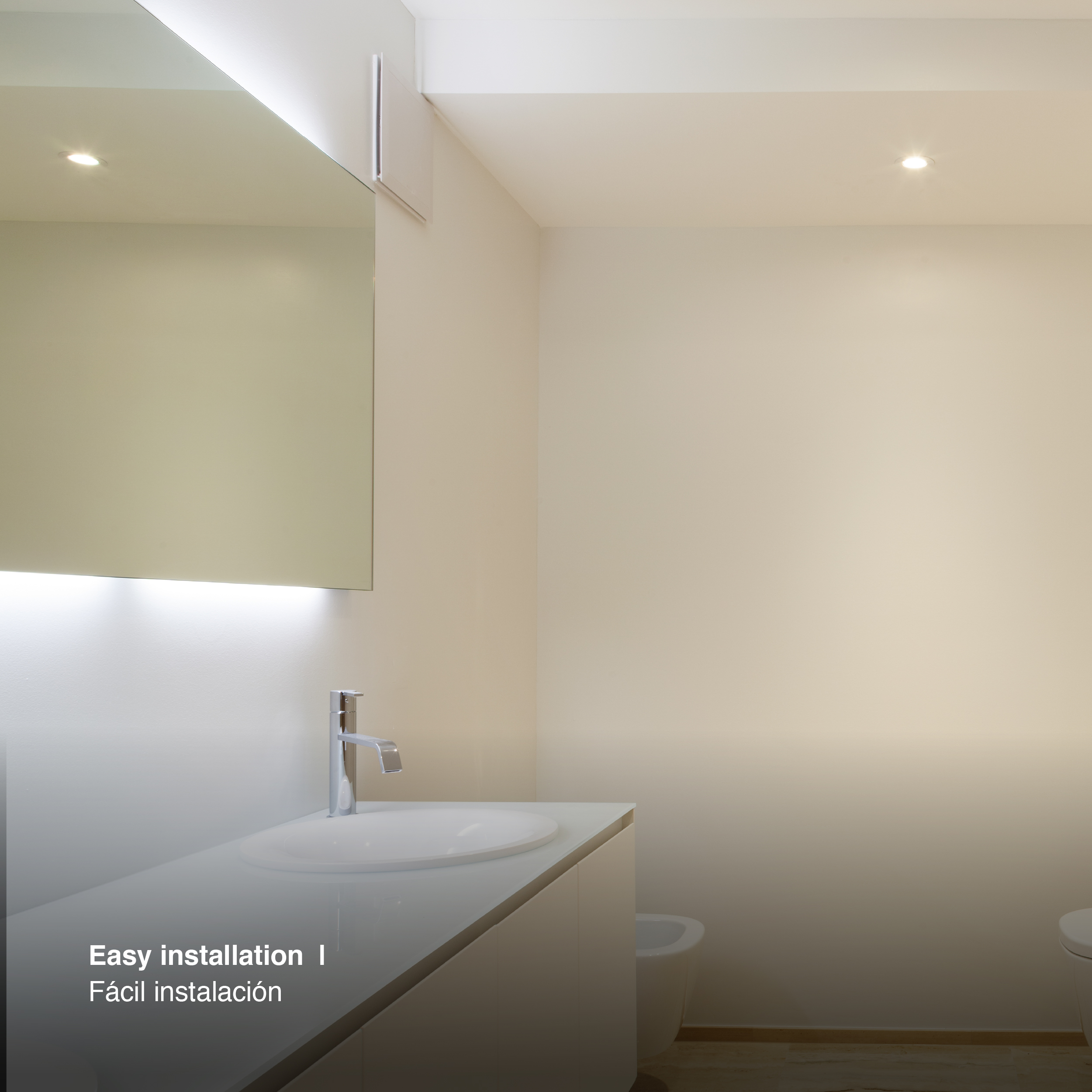 Spot Blanco Fijo sin soporte para lámpara GU10 ø85mm