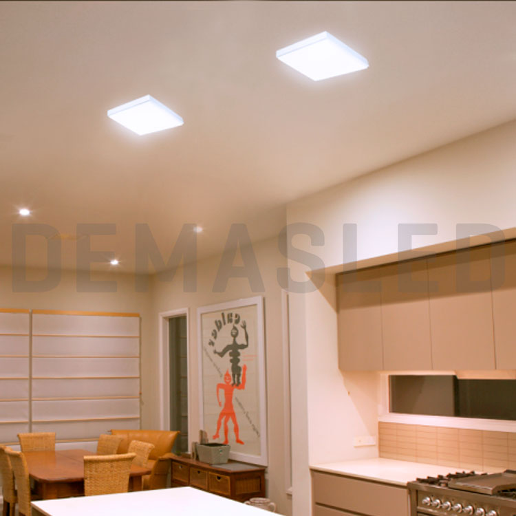 Plafón LED cuadrado FRAMELESS de 17x17cm 22W 1870lm Neutro, Aplicar